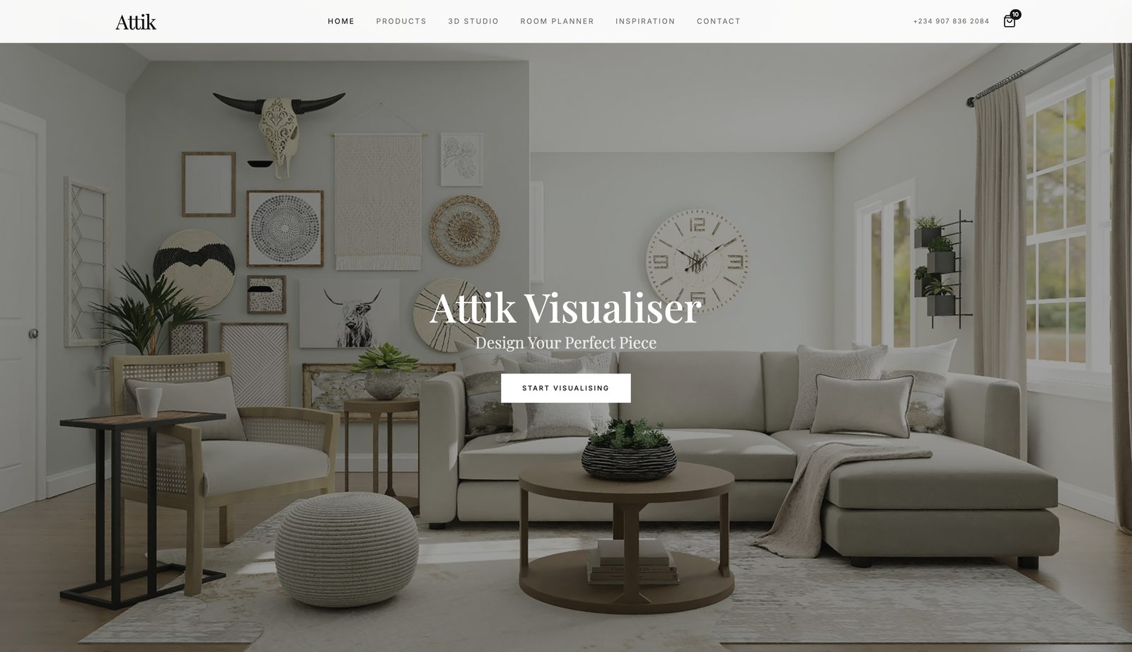 The Attik Visualiser home page