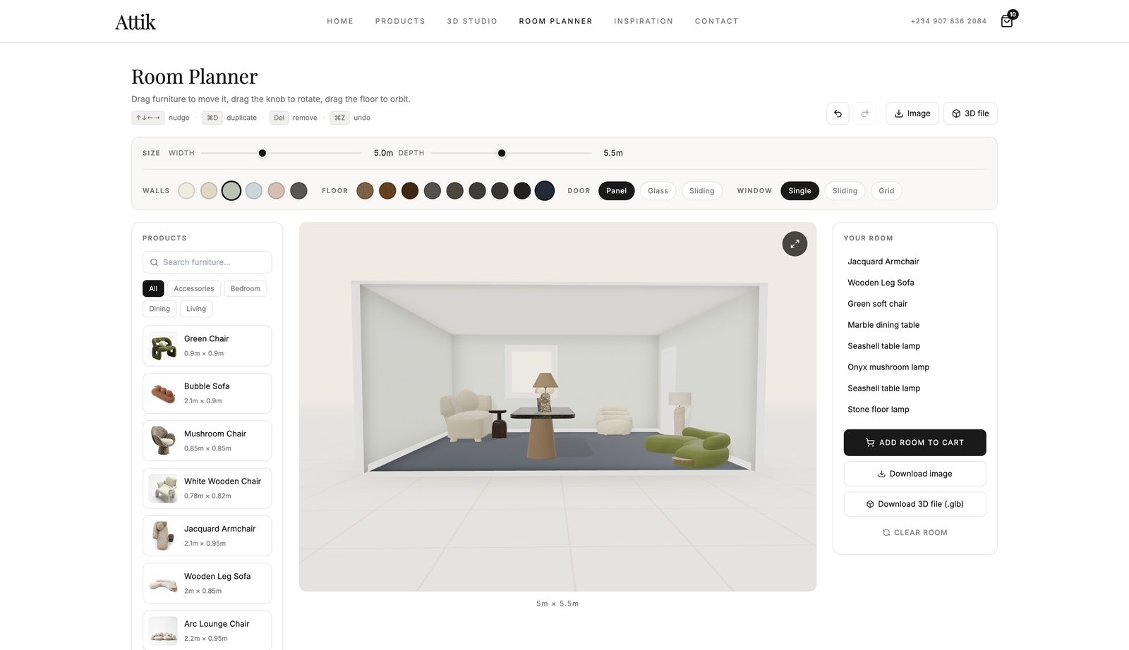 The Attik 3D room planner