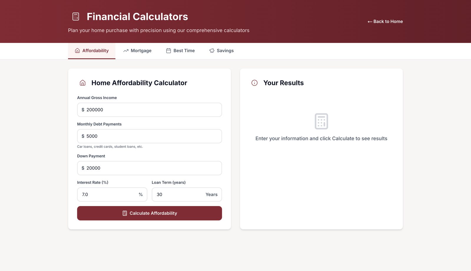 The NewishPro affordability calculator