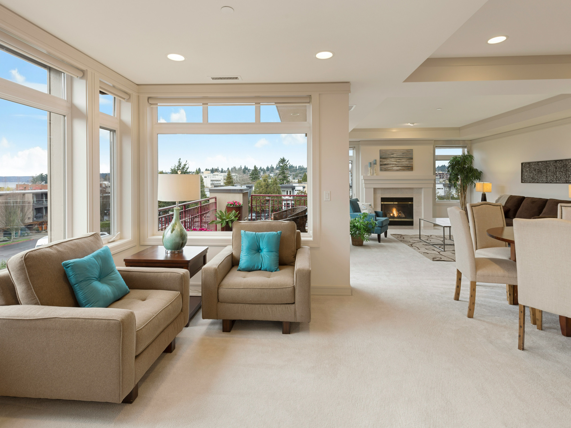 A bright living room in a NewishPro listing